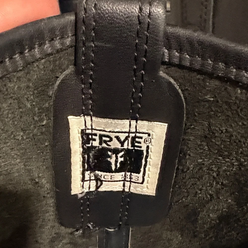 Frye Black Leather Motorcycle Boots - Picture 3 of 6